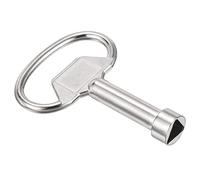 QUARKZMAN 0.4 x 0.3 Triangolo Presa Chiave x 1pz Elettrico Armadietto Contatore Interruttore Chiave per Triangolare Pannello Blocco, Argento