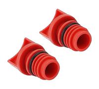 QUARKZMAN 0,7" Olio Spina Connettore Aria Compressore x 2pz Maschio Filettatura Industriale Plastica Olio Cappuccio Tappo per Aria Compressore, [Rosso]