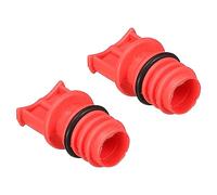 QUARKZMAN 0,73" Olio Spina Connettore Aria Compressore x 2pz Maschio Filettatura Industriale Plastica Olio Cappuccio Tappo per Aria Compressore, [Rosso]