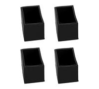 QUARKZMAN 0.8x1.2"/20x30mm Rettangolo Sedia Gamba Tappi x 4pz Antiscivolo Gomma Pavimento Protezione per Sedia Gambe, Divano Gambe e Ripiano, [Nero]