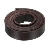 QUARKZMAN 1,1 Iarda 15mm Corda in Pelle Piatta Vintage, Strisce di Pelle per Artigianato Fai-Da-Te, Caffè