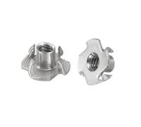 QUARKZMAN 1/4"-20 Dado a T 25 Pezzi in Acciaio Inossidabile 304 con 4 Punte per Mobili, Lavorazione Del Legno, dietti e Inserti Filettati