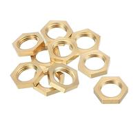 QUARKZMAN 1/8BSP Femmina Filettatura Ottone Tubo Raccordo Esagonale Blocco Dado x 10pz Fissaggi Distanziatore per Idraulico Fisso