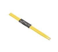 QUARKZMAN 1 Coppia Bacchette per Batteria in Legno Acero con Impugnature Antiscivolo 7A Giallo Bacchette Classiche con Punta in Legno per Strumenti Musicali a Percussione