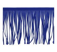QUARKZMAN 1 Iarda 4 Pollici Frangia in Pelle PU Finitura Nappa Ecopelle Doppio Lato Cucito per Cucito Fai da Te Abbigliamento Artigianato Decorazione Gonna, Blu Navy