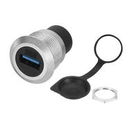 QUARKZMAN 1 Pezzo Connettore Panel Mount USB 3.0, Connettore Pass Through USB, Estensione Con Passante Argento 5.0Gbps Per Casa/Ufficio/Industriale