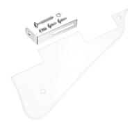 QUARKZMAN 1 Ply LP Guitar Pickguard, 2-Hole Electric Guitar Pickguard Scratch Plate With Silver Chrome Bracket For Les Standard Series, Transparent