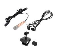 QUARKZMAN 1 Pz Mini Microfono, Mini Mic Piccolo Microfono Telefono Tipo C Mic Piccolo Microfono con Supporto, Copertura in Spugna, Cuffie per Registrare Voce Telefono, Oro