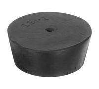 QUARKZMAN 1 Pz Tappo in Gomma a 1 Foro, Tappo di Tenuta a Cono per Tubi di Prova, Fiale di Vetro, Contenitori in Vetro per l'Industria e Laboratori, 64x54x25mm Nero