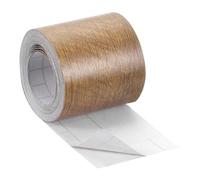 QUARKZMAN 1 Rotolo Nastro Effetto Legno, 2.36" x 26 Ft Nastro Riparatore Realistico Testurizzato Autoadesivo Patch Effetto Legno per Parete Porta Mobili Armadi Scrivania Casa (Colore Caffè)