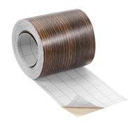 QUARKZMAN 1 Rotolo Nastro Effetto Legno, 2.36" x 26 Ft Nastro Riparatore Testurizzato Realistico Autoadesivo Patch Effetto Legno per Parete Porta Mobili Armadi Scrivania Casa (Marrone)