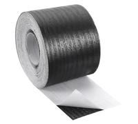 QUARKZMAN 1 Rotolo Nastro Effetto Legno, 2.36" x 49 Ft Nastro Riparatore Testurizzato Realistico Autoadesivo Patch Effetto Legno per Parete Porta Mobili Armadi Scrivania Casa(Nero)