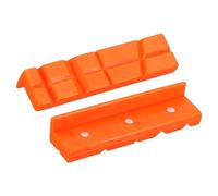 QUARKZMAN 1 Set Cuscinetti Per Morsa 4" Gomma A Forma Di V Magnetica Cuscinetti Morbidi Per Morsa Standard Anti-Graffio Coperture Per Morsa Utensili Per Del Legno Idraulico Arancione