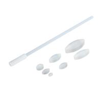 QUARKZMAN 1 Set Mescolatore magnetica Agitatore Mescolare Bar Set con 7 Dimensioni Olive Forma e Barre Dritte Rivestimento Magnete per Laboratorio Bianco