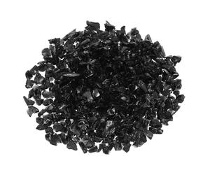 QUARKZMAN 1 sterlina di vetro di fuoco rocce 6-9 mm alta lucentezza riflettente focolare vetro per camino focolare tavolo casa giardino decorazione vaso riempimento paesaggio nero