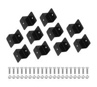 QUARKZMAN 10 Confezione Staffe a Z, 30mm Staffe in Lega di Alluminio per Pannelli Solari Staffe a Z Leggere con Dadi e Bulloni per Tetto RVs Barca Fuori Rete, Nero