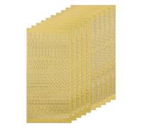 QUARKZMAN 10 Fogli Adesivi in Resina 3D Impermeabili con Lettere e Numeri in Oro, Adesivi per Unghie, Autoadesivi per Decorazioni di Foto e Scrapbook