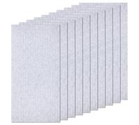 QUARKZMAN 10 Pacchi Pannello Acustico 47"x24"x0.4" Autoadesivo Pannelli Parete Fonoassorbente Schiuma Assorbimento Suono Per Sala Registrazione Studio Ufficio, Grigio Chiaro