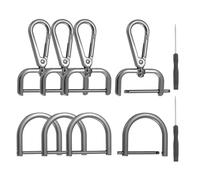 QUARKZMAN 10 Pc Ganci Girevoli Con Chiusura A Scatto, Ganci Aragosta Girevoli Con Anelli A D E Cacciavite Per Cinture Borse Collane Fai Da Te Accessori (Gunmetal, 1.26 Pollici)