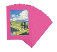 QUARKZMAN 10 Pc Passepartout per Cornici, Passepartout 25 x 20 Cm per Foto Stampe Acquerelli Opere d'Arte con Taglio Angolato, Rosso Rosa