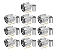 QUARKZMAN 10 Pcs Connettore N Maschio A Crimpare, 5 mm 50 Ohm Spina N Maschio A Crimpare Adattatore Coassiale Bassa Perdita Alta Frequenza Connettore RF Coassiale Cavi Coassiali Per
