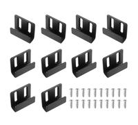 QUARKZMAN 10 Pcs Ganci in Acciaio Inossidabile Nero Larghezza Interna 10mm