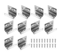 QUARKZMAN 10 Pcs Ganci in Acciaio Inossidabile per Piastrelle, Supporto per Montaggio a Parete per Piastrelle, Ganci a Parete per Montaggio, Supporto, Argento (Larghezza Interna 20mm)