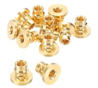 QUARKZMAN 10 Pcs Inserti Filettati M6 x 11.7mm H x 8.7mm OD Ottone Dadi A T