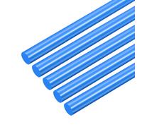 QUARKZMAN 10 Pcs Plastic Rods 15 x 406mm Round Solid ABS Styrene Stick for DIY Toys Building Architectural Model Making, Blue