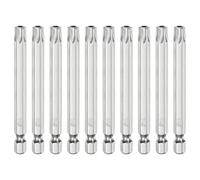 QUARKZMAN 10 Pcs Punta di Sicurezza Torx T40 con esagonale da 1/4" e 3" di lunghezza in acciaio S2 magnetico con stella con foro punte Torx per trapano bit viti fissaggio