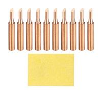 QUARKZMAN 10 Pcs Punte Per Saldatore 900M Teste Di Saldatura In Rame Non Magnetiche Con Spugna Pulizia Sostitutive Per Punte Stazione Saldatura (900M-T-3C)