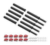 QUARKZMAN 10 Pcs Serrature Magnetiche A Pressione Per Ante Di Mobile, 4.21x0.4 Pollici Serratura A Pressione Per Aprire L'Anta Per Mobile, Per Cassetto Su Touch, Plastica Nera 107x10mm
