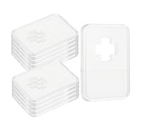 QUARKZMAN 10 Pezzi 20.5mm Portamonete In Acrilico Trasparente Custodia Per Monete Dollar Fissaggio A Quattro Punti Baccello Protettive Scatola Organizzatrice Display Trasparente