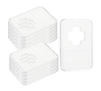 QUARKZMAN 10 Pezzi 25mm Portamonete Display Holder, Custodia In Acrilico Trasparente Per Monete Dollar Fissaggio A Quattro Punti Baccello Protettore Display Organizzatore Scatola