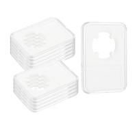 QUARKZMAN 10 Pezzi 27mm Portamonete Display, Custodia In Acrilico Trasparente Per Baccello A Quattro Punti Di Fissaggio Per Monete, Organizzatore Scatola Display Protettiva, Trasparente