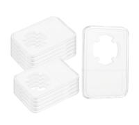 QUARKZMAN 10 Pezzi 28mm Portamonete Display Holder, Custodia Acrilica Trasparente Per Baccello Da Dollaro Con Fissaggio A Quattro Punti Protettore Organizzatore Scatola Display, Trasparente
