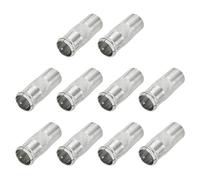 QUARKZMAN 10 Pezzi Connettore Cavo Coassiale, Quick Push On Maschio A PAL Femmina Adattatore Estensione 75 Ohm Nichelato F Type Coassiale Prolunga Convertitore 29x11.5mm Per Broadcast