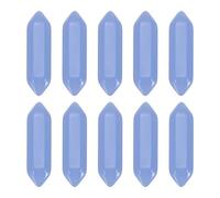 QUARKZMAN 10 Pezzi Cristalli di Quarzo Giada Blu Forma Esagonale | Lucidati in Massa, Gemma per Meditazione, per Creazione Gioielli, Equilibrio Energetico, Accessori Regalo