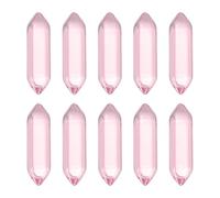 QUARKZMAN 10 Pezzi Cristalli di Quarzo Rosa Trasparente Esagonali | Lucidati in Blocco, Pietre per Meditazione, per Creazione Gioielli, per Equilibrio Energetico, come Accessori, come Regali