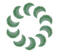 QUARKZMAN 10 Pezzi CristalloPietra Antistress, 1.2 Pollici Lungh. Smeraldo Naturale Luce GemmaAll'ingrosso, Pietre Tascabili Intagliate