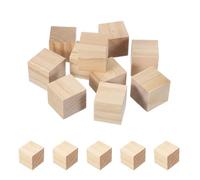 QUARKZMAN 10 Pezzi Cubi Di Legno 1.4 Pollici Quadrati Cubo Di Legno Naturale Non Finito Per Progetti Fai Da Te Decorazione Pittura Artigianato Naturale