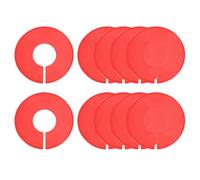 QUARKZMAN 10 Pezzi Divisori Per Abiti, Divisori Rotondi Per Appendiabiti, Divisori Per Dimensioni Abiti Etichette Vuote Scrivibili E Riutilizzabili Per Ordinare Abiti Per Taglia, Rosso