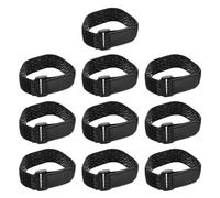 QUARKZMAN 10 Pezzi Fascette Cavi Riutilizzabili, Cinghie Nastro Magico Cavo Multiuso Fermacavo Adesivo per Organizer Cavi Gestione Utensili Casa Officina Esterni, 35x3cm, Nero