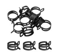 QUARKZMAN 10 Pezzi Fascette Per Tubi A Molla 1/2" 26mm Kit Colore Nero | Assortimento, Per Rigo Carburante, Per Tubi In Silicone, Tubi Vuoto, Tubi Acqua A Bassa Pressione
