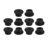 QUARKZMAN 10 Pezzi Occhielli in Gomma 19mm Foro di Perforazione, Passacavi Guarnizione 10mm ID Gommini Passacavo Scrivania Nero Siliconica per Tappo Organizzare Filo Cablaggio Casa Auto