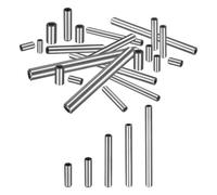 QUARKZMAN 10 pezzi Perno cilindrico con filettatura interna M4 5 dimensioni Smussatura piatta Acciaio al carbonio Perno cilindrico Letti Librerie Dispositivi metallici Perni industriali