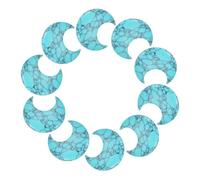 QUARKZMAN 10 Pezzi PietreCristallo Anti-Stress, 1.2 Pollici Lunghezza Turchese Verde Naturale GemmaAll'Ingrosso, Pietre Tascabili Intagliate