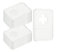 QUARKZMAN 10 Pezzi Portamonete 19mm, Custodia In Acrilico Trasparente Per Monete Dollar Con Fissaggio A Quattro Punti, Baccello Protettive, Scatola Organizzatrice Trasparente