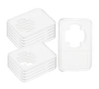 QUARKZMAN 10 Pezzi Portamonete In Acrilico Trasparente 31mm, Custodia Per Monete Dollar Con Fissaggio A Quattro Punti, Baccello Protettive Portamonete Scatola Organizzatrice Trasparente