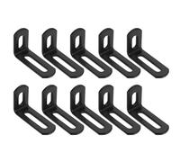 QUARKZMAN 10 Pezzi Staffe Angolari Regolabili A L 50x30x19 mm Nero Opaco